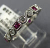 .72CT DIAMOND & AAA RUBY 18KT WHITE GOLD 3D FILIGREE ETERNITY ANNIVERSARY RING