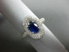 ESTATE 1.82CT DIAMOND & AAA EXTRA FACET SAPPHIRE 14KT WHITE GOLD ENGAGEMENT RING