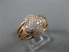 ESTATE WIDE .57CT DIAMOND 14K ROSE GOLD 3D 4 LEAF CLOVER SQUARE CRISS CROSS RING