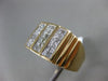 ESTATE MASSIVE 2.18CT DIAMOND 14K YELLOW GOLD 3D MULTI ROW HANDCRAFTED MENS RING