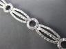 ESTATE WIDE .96CT DIAMOND 14KT WHITE GOLD CLASSIC CIRCLE OF LIFE TENNIS BRACELET
