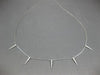 ESTATE .15CT DIAMOND 14KT WHITE GOLD 3D CLASSIC BY THE YARD SPIKY FUN NECKLACE