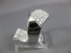 ESTATE WIDE 1.0CT DIAMOND 14KT WHITE GOLD 3D MULTI ROW V SHAPE ANNIVERSARY RING