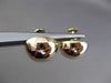 ESTATE LARGE 14KT YELLOW GOLD 3 DIMENSIONAL CIRCULAR SCREW BACK EARRINGS #23756