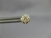 ESTATE .43CT DIAMOND 18KT YELLOW GOLD 3D CLASSIC CLUSTER FLOWER STUD EARRINGS