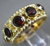ESTATE LARGE 2CT AAA GARNET 14KT YELLOW GOLD FILIGREE ANNIVERSARY RING #26309