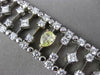 ESTATE LARGE & WIDE 10.36CT MULTI COLOR DIAMOND 18KT 2 TONE GOLD TENNIS BRACELET