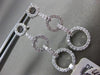 ESTATE .65CT DIAMOND 14KT WHITE GOLD 3D CIRCLE OF LIFE JOURNEY HANGING EARRINGS