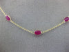 ESTATE 8.64CT AAA RUBY 14KT YELLOW GOLD 3D OVAL BY THE YARD TIN CUP FUN NECKLACE