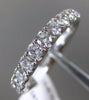 ESTATE 1.40CT DIAMOND 14KT WHITE GOLD 3/4 ETERNITY COMFORT FIT ANNIVERSARY RING