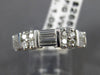 ANTIQUE 1.08CT DIAMOND 14K WHITE GOLD 3D TWO ROW  FLOWER ANNIVERSARY RING #5631