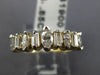 ESTATE .85CT DIAMOND 14KT YELLOW GOLD MARQUISE & BAGUETTE ANNIVERSARY RING #6898