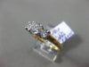 ESTATE 1.50CT DIAMOND 14KT TWO TONE GOLD 3D PAST PRESENT FUTURE ENGAGEMENT RING