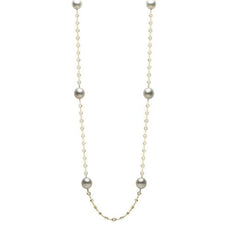 26.0CT TOPAZ & AAA SOUTH SEA PEARL 14KT YELLOW GOLD BY THE YARD TIN CUP NECKLACE