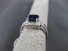 ESTATE 2.69CT DIAMOND & AAA SAPPHIRE 18KT WHITE GOLD HALO SQUARE ENGAGEMENT RING