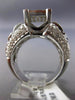 LARGE 1.55CT ROUND & BAGUETTE & PRINCESS DIAMOND 14KT WHITE GOLD SQUARE FUN RING