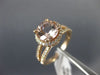 ESTATE LARGE 2.25CT DIAMOND & AAA MORGANITE 14KT ROSE GOLD HALO ENGAGEMENT RING