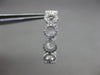 ESTATE .90CT DIAMOND 14KT WHITE GOLD CIRCULAR INSIDE OUT HOOP HANGING EARRINGS