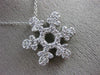 ESTATE .70CT DIAMOND 14KT WHITE GOLD SNOW FLAKE CLASSIC FLOATING PENDANT #23480