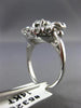 ANTIQUE WIDE .60CT DIAMOND 14KT WHITE GOLD 3D FILIGREE BOW ENGAGEMENT RING #5326