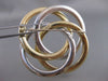 ANTIQUE LARGE 14K WHITE YLW GOLD CLETIC KNOT PIN BROOCH #20843