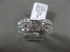 ESTATE LARGE .92CT ROUND & PRINCESS DIAMOND 14K WHITE GOLD HEART FRIENDSHIP RING