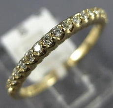 ESTATE .18CT DIAMOND 14K YELLOW GOLD SHARED PRONG SEMI ETERNITY ANNIVERSARY RING