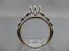 ESTATE .08CT DIAMOND 14K WHITE & ROSE GOLD 3D 6 PRONG SEMI MOUNT ENGAGEMENT RING