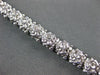 ESTATE WIDE 1.41CT DIAMOND 14KT WHITE GOLD ETOILE FILIGREE ROPE TENNIS BRACELET