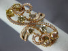 ESTATE LARGE 1.72CT WHITE & FANCY YELLOW DIAMOND 18K ROSE GOLD FLOWER HEART RING