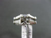 ESTATE 1.0CT DIAMOND PLATINUM 3 STONE SEMI MOUNT WEDDING ANNIVERSARY RING SET