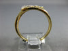 ESTATE WIDE .63CT DIAMOND & TSAVORITE 14KT YELLOW GOLD 3 STONE LEAF FLOWER RING