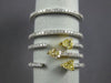 ESTATE LARGE 1.04CT WHITE & FANCY YELLOW DIAMOND 18KT TWO TONE GOLD 3D LOVE RING