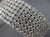 ESTATE LARGE 37.4CT DIAMOND 18K WHITE GOLD 3D CLASSIC MULTI ROW FLEXIBLE BANGLE