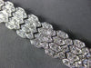 ESTATE WIDE 5.10CT DIAMOND 14KT WHITE GOLD 4 ROW HEXAGON TENNIS BRACELET #26162