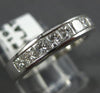 ESTATE WIDE 1.08CT PRINCESS DIAMOND PLATINUM 3D 9 STONE ANNIVERSARY RING #19558