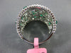 ESTATE EXTRA LARGE 4.54CT DIAMOND & AAA EMERALD 18KT WHITE GOLD ANNIVERSARY RING