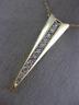 ESTATE LARGE & LONG .50CT DIAMOND 14KT YELLOW GOLD 3D JOURNEY V SHAPE NECKLACE