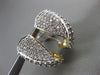 ESTATE .57CT DIAMOND 14KT WHITE & YELLOW GOLD 3D ELONGATED PAVE CLIP ON EARRINGS