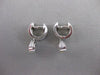 ESTATE ETOILE DIAMOND 18KT WHITE GOLD HANGING CIRCLE HUGGIES EARRINGS #21299