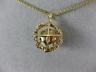 ANTIQUE AAA SOUTH SEA PEARL 14KT YELLOW GOLD 3D OPEN FILIGREE PENDANT #20535