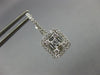 .80CT DIAMOND 18K WHITE GOLD ROUND & BAGUETTE CLUSTER LEVERBACK HANGING EARRINGS