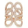 ESTATE EXTRA LARGE 2.54CT DIAMOND 14KT ROSE GOLD MULTI ROW LOVE KNOT SWIRL RING