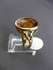 ESTATE LARGE 7.0CT AAA EXTRA FACET CITRINE 14KT YELLOW GOLD 3D SOLITARE RING