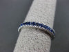 ESTATE 1.05CT AAA ROUND SAPPHIRE 14KT WHITE GOLD ETERNITY RING BAND 3mm #23709