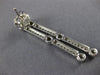 ESTATE 1.27CT DIAMOND 14KT WHITE GOLD BEZEL DOUBLE ROW HANGING EARRINGS #16917