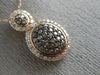 ESTATE .50CT WHITE & CHOCOLATE FANCY DIAMOND 14KT ROSE GOLD CLUSTER OVAL PENDANT