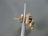 ESTATE LARGE 8.15CT WHITE & CHOCOLATE FANCY DIAMOND 18KT ROSE GOLD 3D EARRINGS