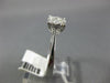 ESTATE .40CT DIAMOND 14K WHITE GOLD 3D CLASSIC SOLITAIRE CLUSTER HEART LOVE RING