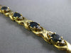 ESTATE 4.28CT DIAMOND & AAA SAPPHIRE 14KT YELLOW GOLD 3D X LOVE TENNIS BRACELET